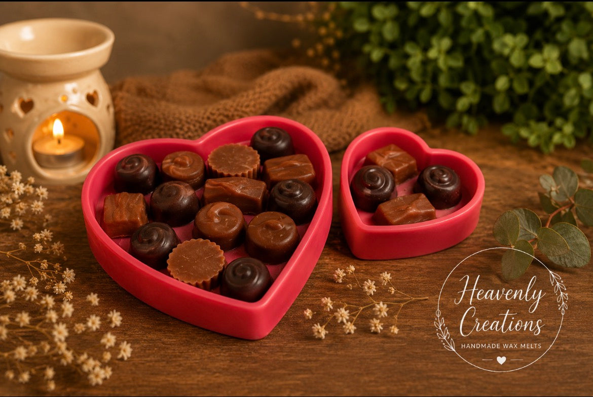 Heart with chocolate wax melts